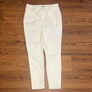 LOFT White Curvy High Waisted Skinny Ankle Jeans
